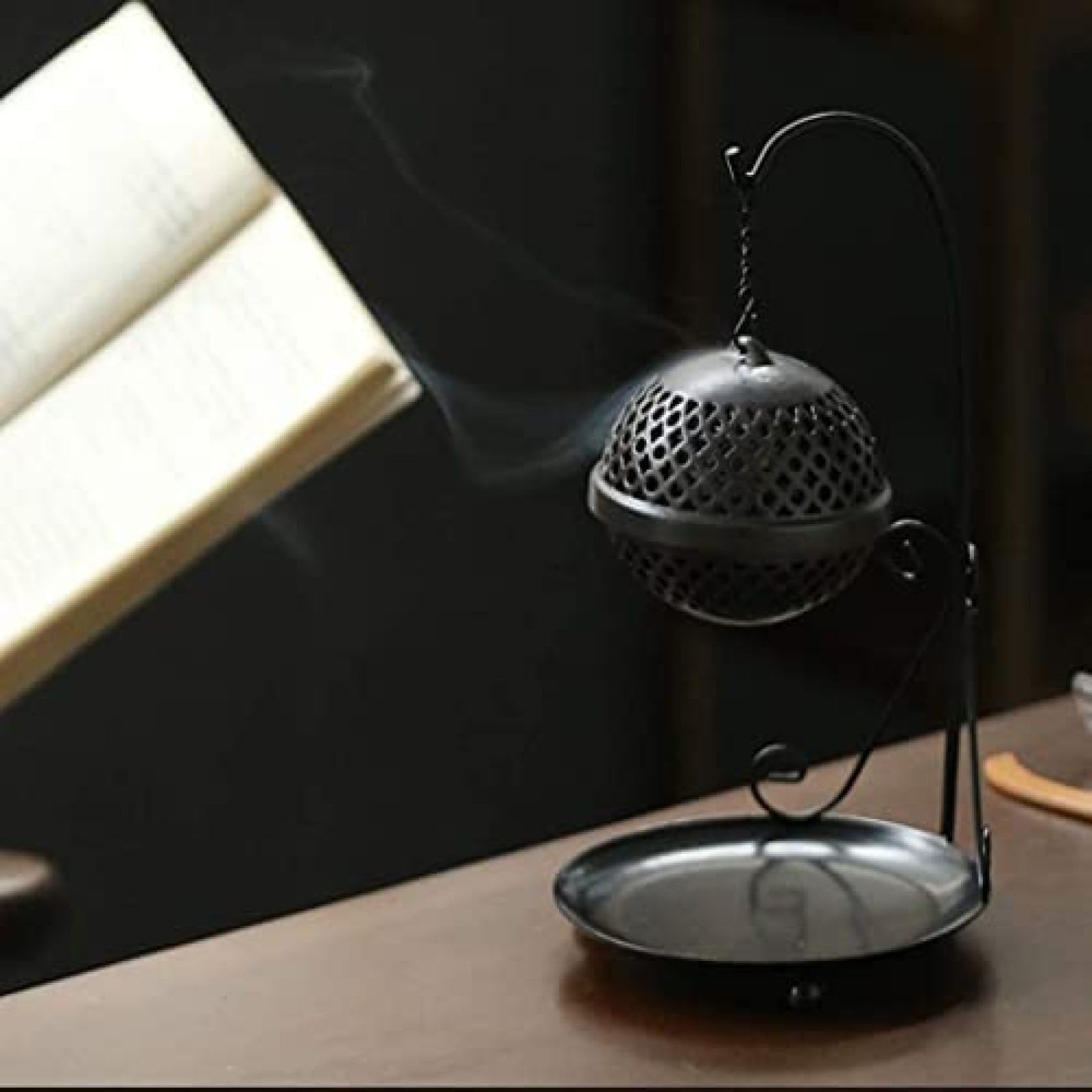 Quemador de incienso colgante cónico para mosquitos, decoración interior, marco de hierro creativo, quemador de incienso de sándalo