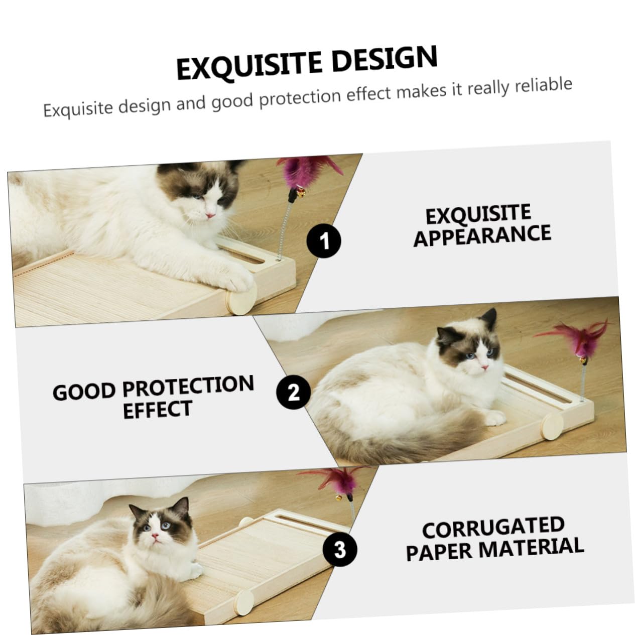 Hohopeti Tiragraffi Protezione Composito in e per Resistente Materiale Gatti Gioco con Funzione di in Accessori Divano per Animali Attivi Domestici