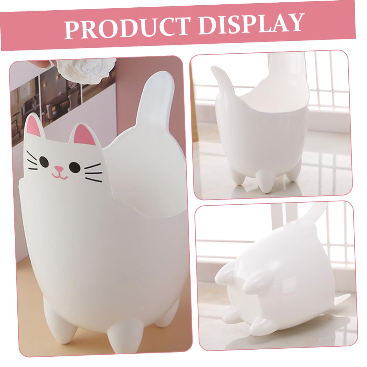 2 Stücke Katze Müll Dosen Desktop Abfall Eimer Mini Mülleimer Für Schreibtisch Büro Küche Nachttisch Deckel