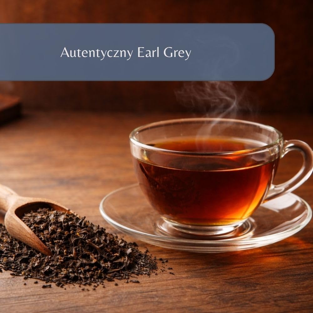 Herbata czarna Earl Grey Organic – herbata wegańska liściasta, 100% naturalna, bez GMO – z upraw ekologicznych – pakowana we Francji – worek 1 kg (500 filiżanek)