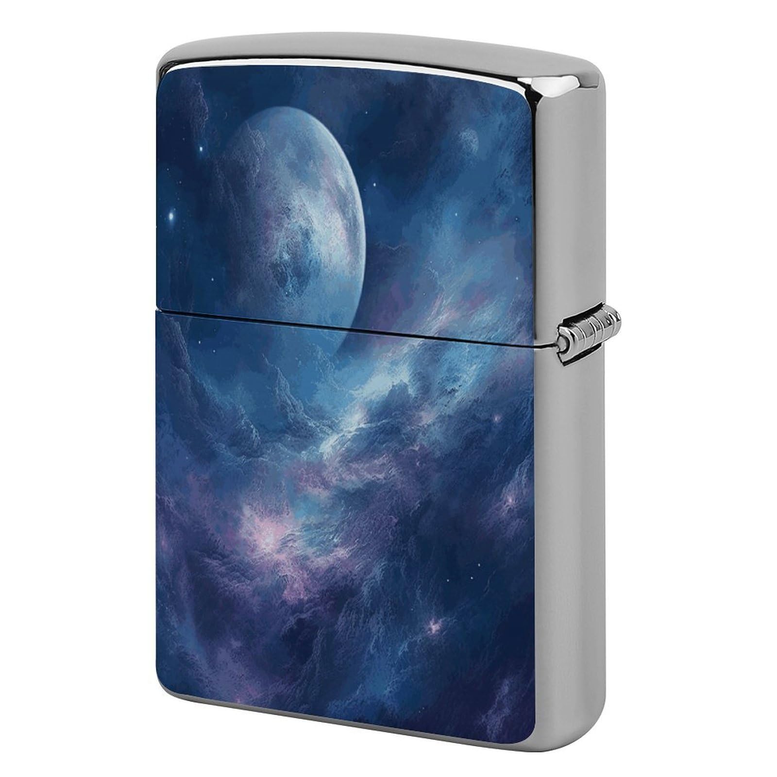 Fekiloot Style Nebula And Moon Lighter Case Cover Metal Lighter Case
