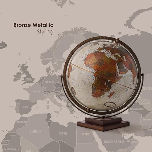 Miniatura 9 de Waypoint Geographic Revolution Globe - Globo de escritorio de 12 pulgadas de diámetro, movimiento giromático de giro completo, decorativo para