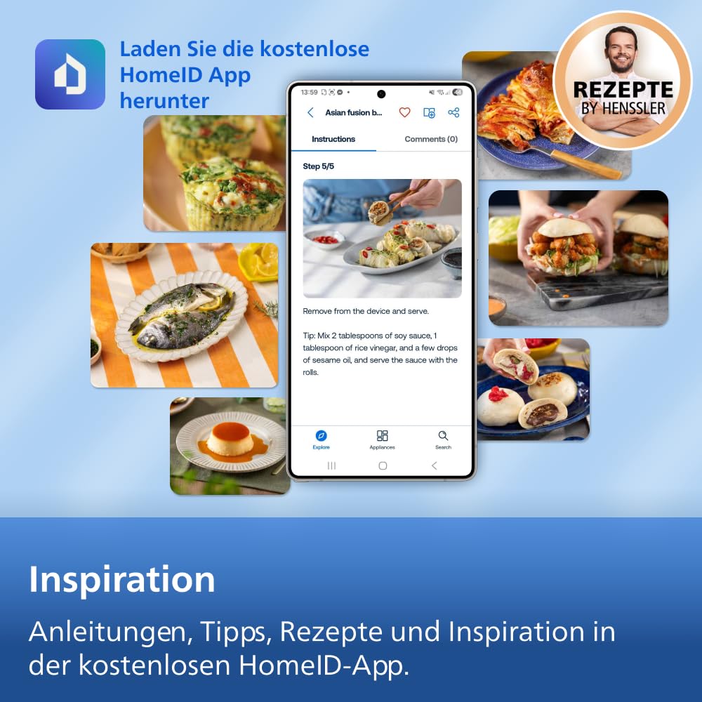Philips Airfryer 4000 Series Gestapelte Heißluftfritteuse 2 Kammern 10L RapidAir PFAS-freie Keramikbeschichtung