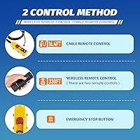 Vista 2 de NEWTRY Polipasto eléctrico Pro de 1,100 libras, cabrestante eléctrico 110v 120v, con 2 controles remotos inalámbricos, control remoto por cable