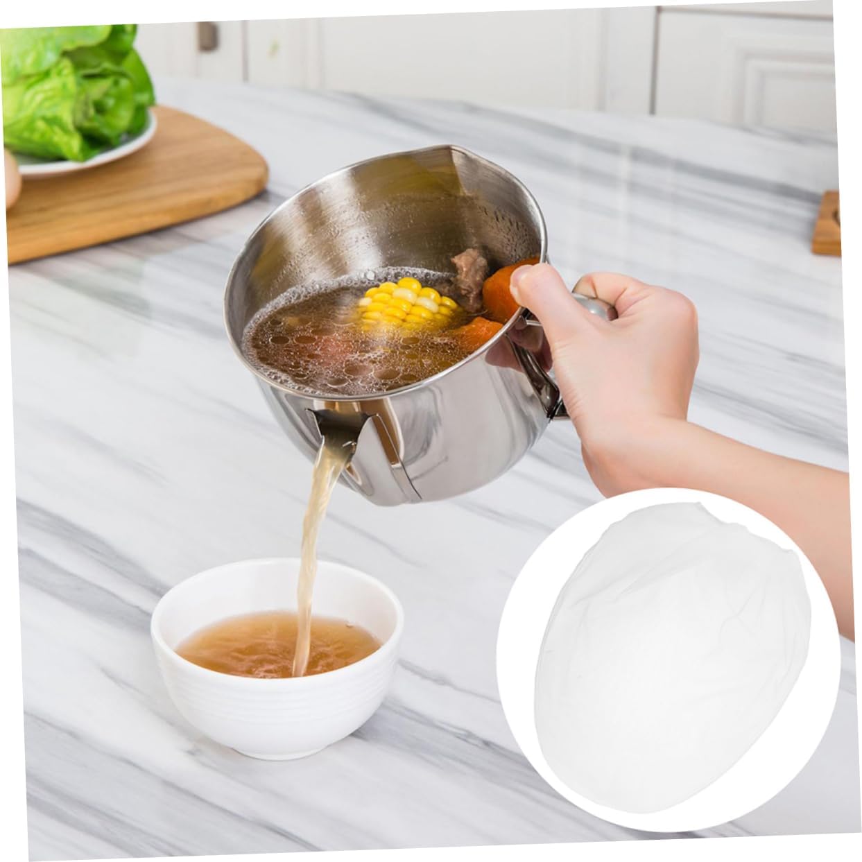 6pcs Paint Filter Bag Polyester Fine Mesh Strainer for 1 Gallon