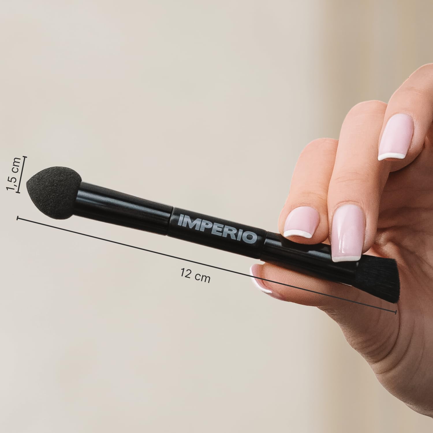 IMPERIO 2in1 pennello per polvere capelli per applicazione precisa e sfumatura di polvere per radici e per ricreare ciocche di capelli (L'Originale)