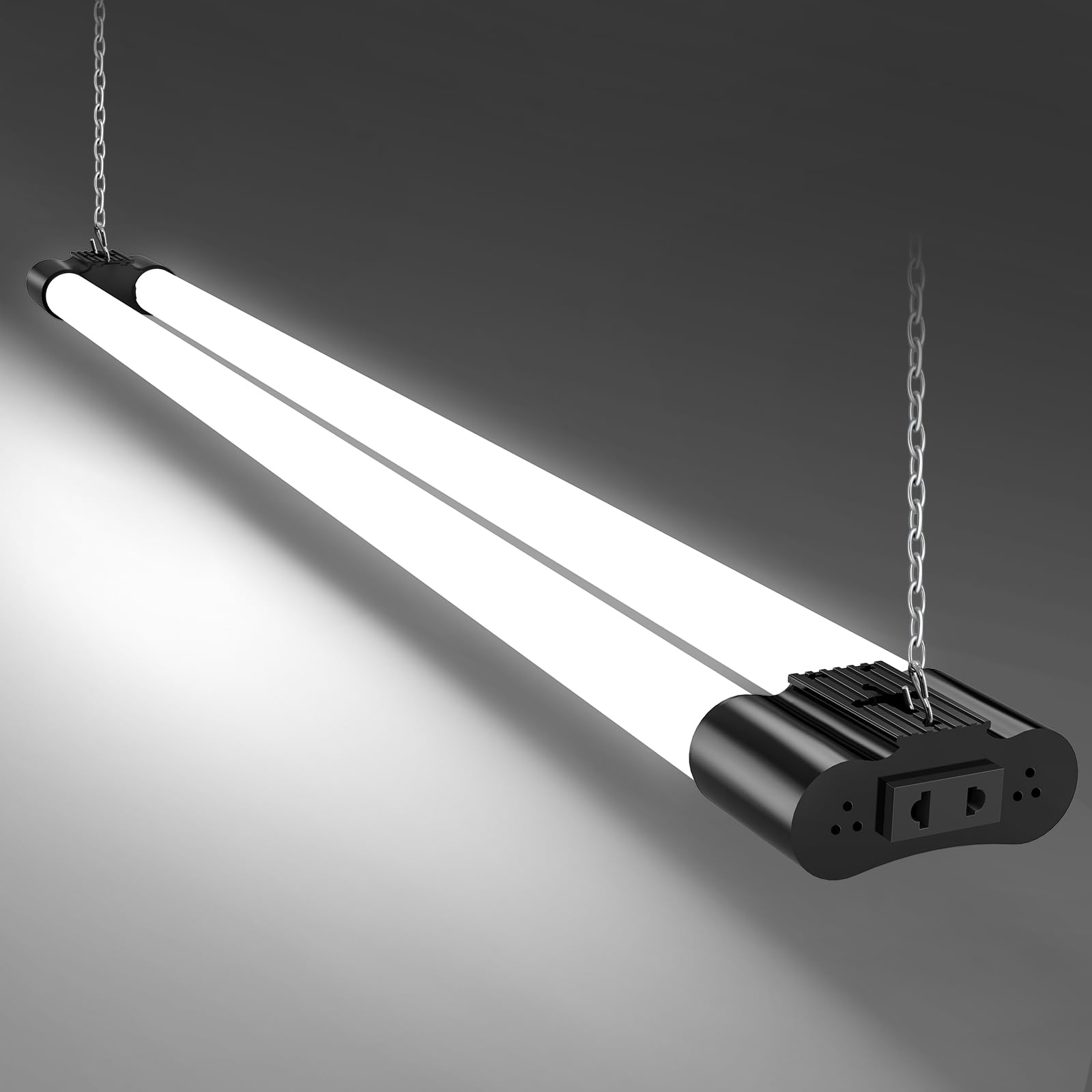 Feuchtraumleuchte LED 115cm mit Stecker,40W Verknüpfbar Feuchtraumlampe,6500K Kaltweiß LED Röhre,4400LM Superhell Kellerlampe,Leuchtstoffröhre für Küche Büro Flur Garage