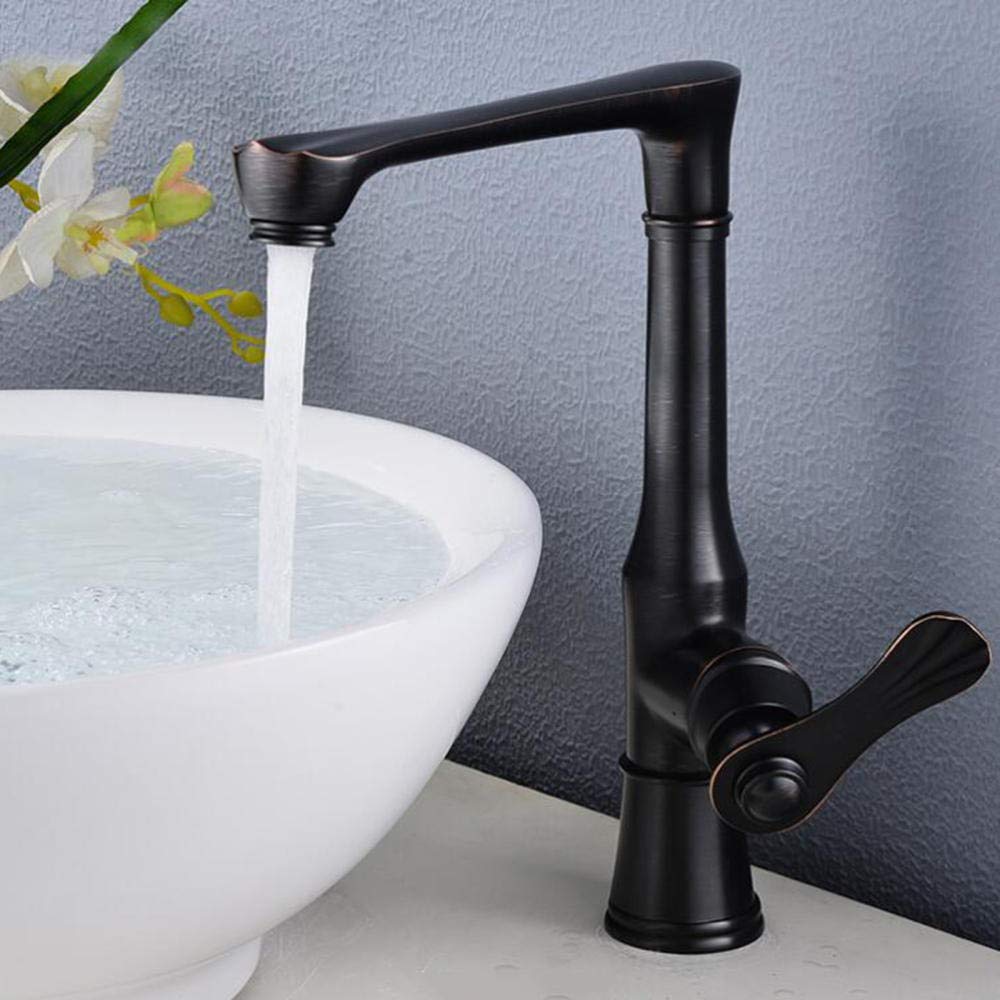Mitigeur de lavabo haut en laiton au design moderne élégant pour salle de bains
