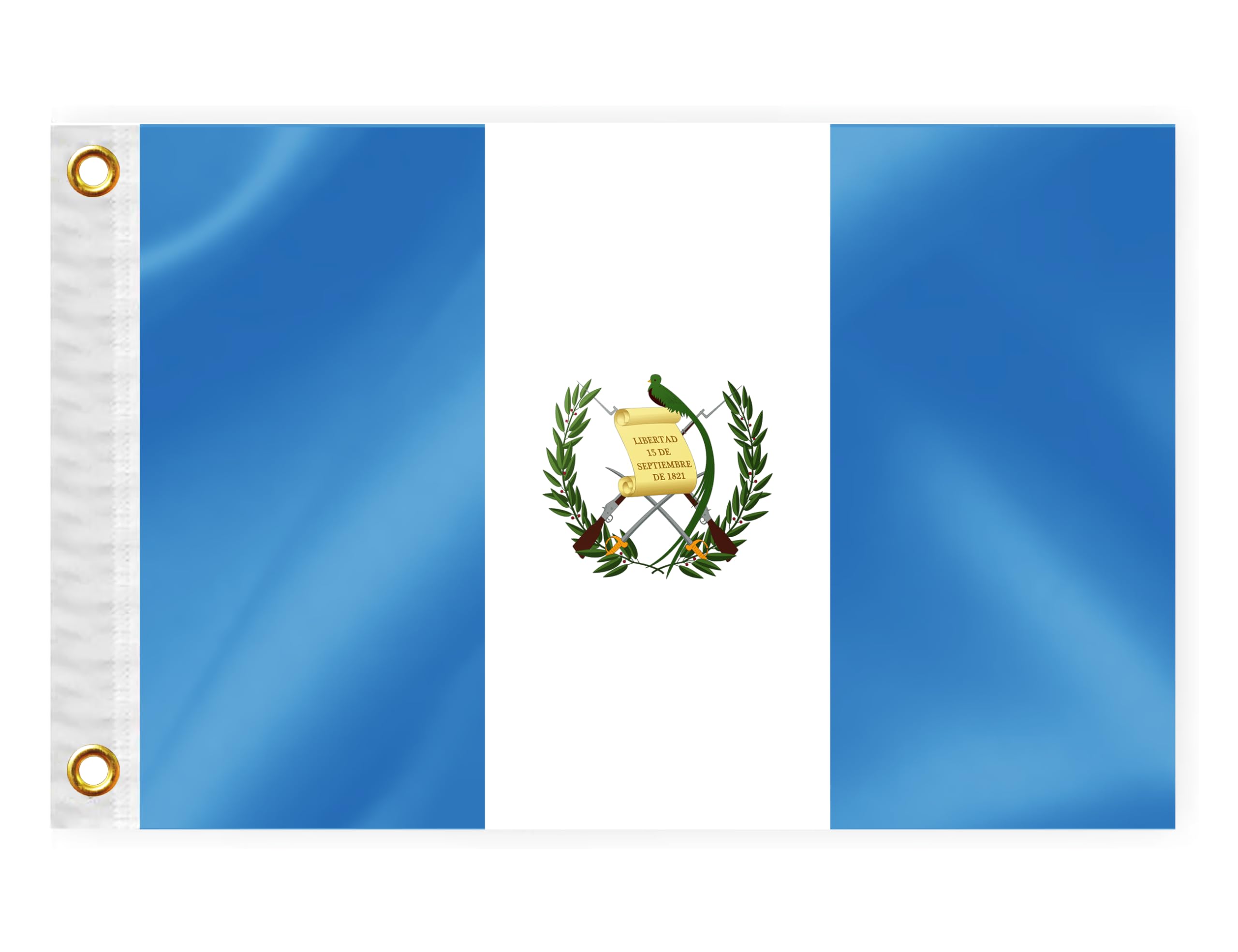 Guatemala Boat Nautical Flag 12x18IN Double Sided Guatemalans Marine Banner Nylon Small Yacht Sail Pontoon ATV Bike Truck Motorcycle Flag with 2 Brass Grommets