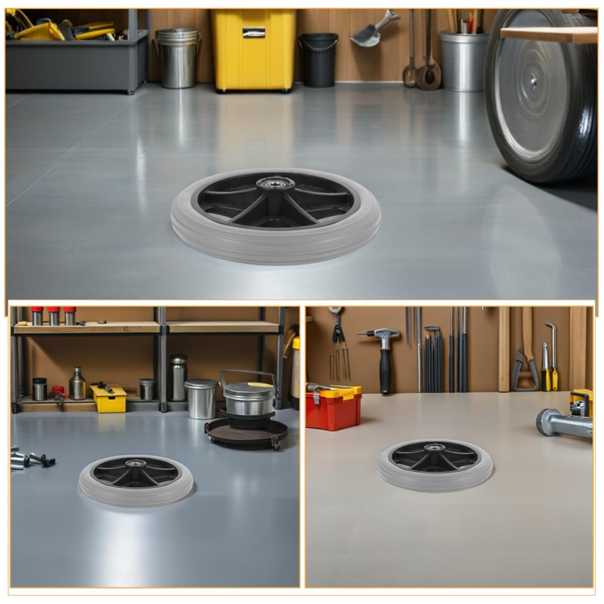 Rueda Delantera de Repuesto para Silla de Ruedas 4 Piezas | 360° de Giro, Neumáticos Sólidos Antipinchazos, Plástico y Metal, para Andadores y Movilidad