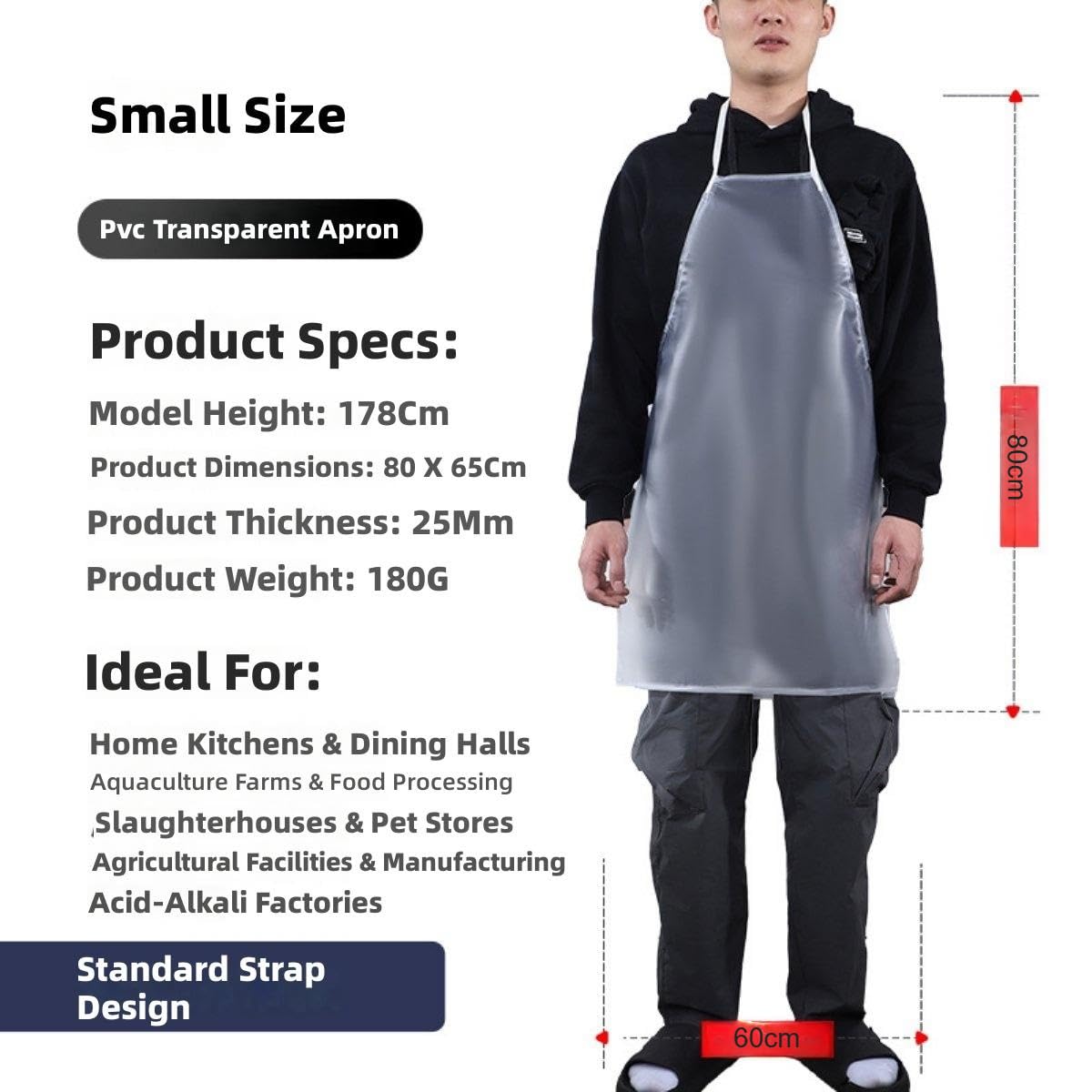 10 pièces de Tabliers en PVC Transparent imperméable, Tabliers de Travail résistants à l'huile pour Hommes et Femmes, Anti-Taches, Parfaits pour bouchers, Vaisselle, toilettage et