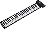 Portable Rollup Piano, 61 Keys, Soft Flexible Foldable Electronic Keyboard, with External Power Adapter, for Children and Beginners