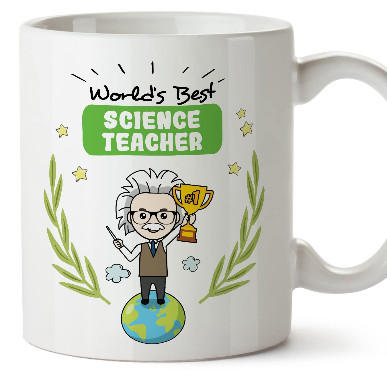 MUGFFINS Science Teacher Man Mug - in English - World's Best - Funny Gift for Colleagues - Ceramic 11oz Mug