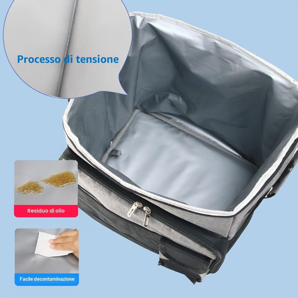 Borsa termica termica pieghevole estesa, scatola isolata con maniglia, dispositivo di raffreddamento portatile per bevande con ruote, borsa termica impermeabile per picnic, campeggio, grigio
