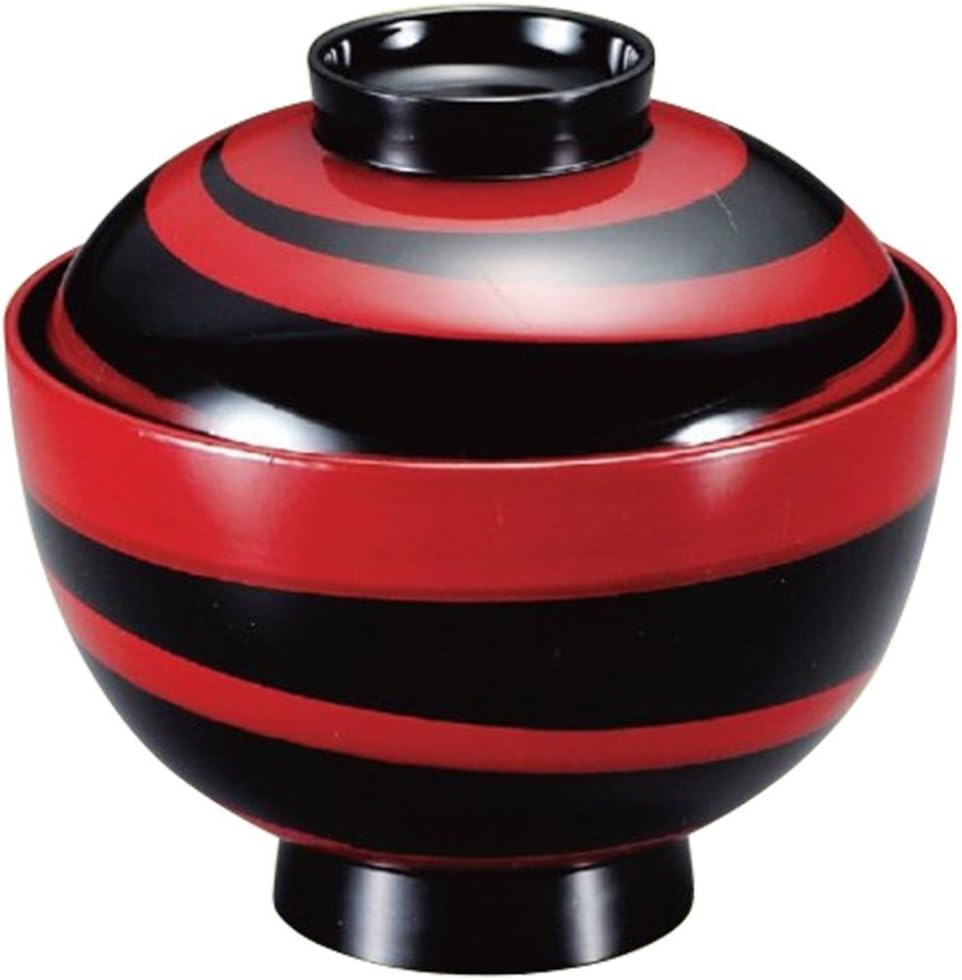 5-212-11 Soup Bowl, Red (Red), Diameter 4.0 x Height 3.9 inches (10.1 x 9.8 cm), Heat Resistant ABS