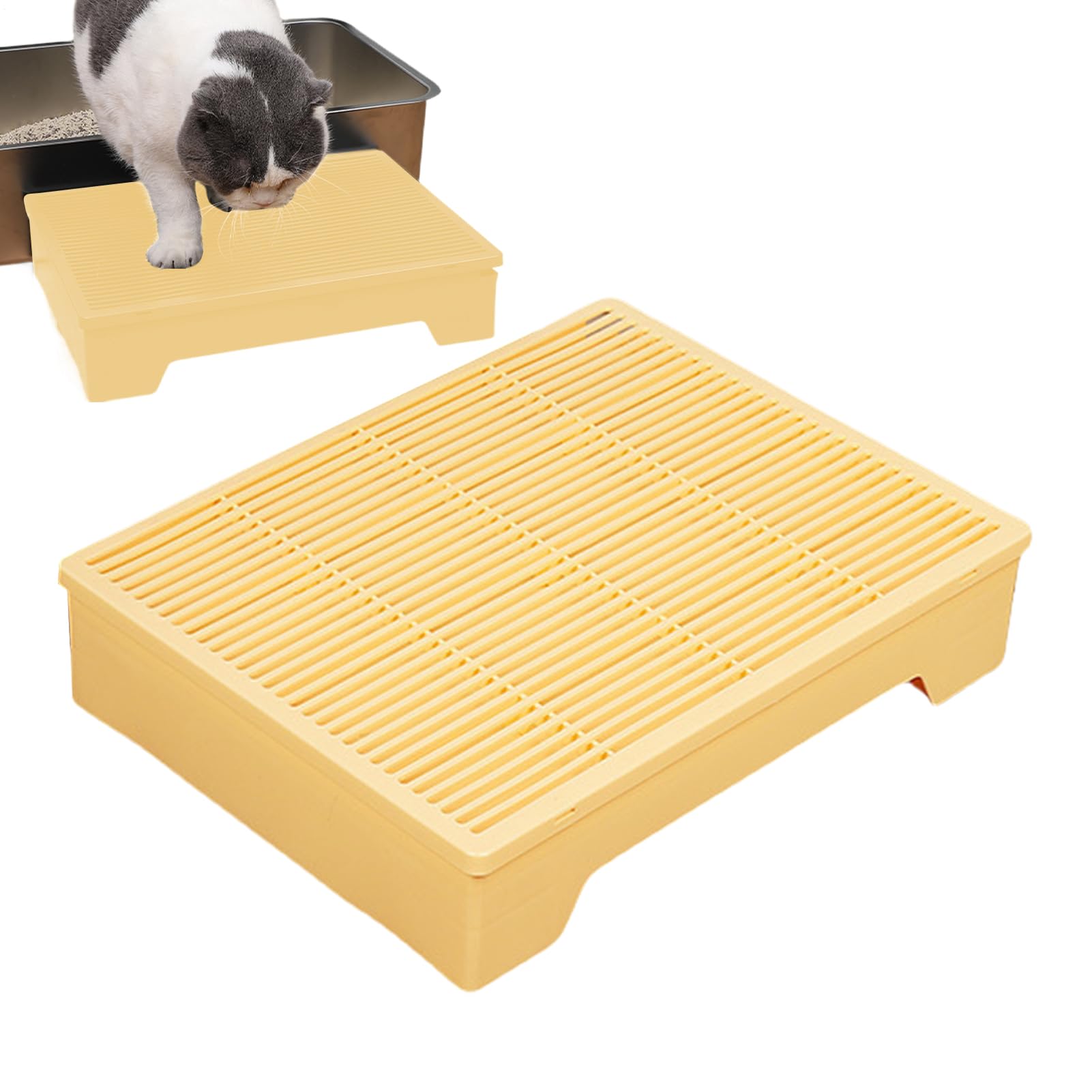 Scalino Lettiera Per Gatti Supporto Regolabile Antischizzo | Rampa Rimovibile Lettiera Per Gatti Piccoli E Cuccioli Casa Balcone Terrazzo Camper Interno Ed Esterno Addestramento