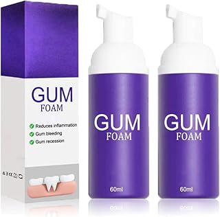 Gum Treatment Foam, Teeth Whitening Mousse, Teeth Whitening Gel, Ultra-fine Mousse Foam Deeply Cleaning Gums Stain Removal, Eliminating Bad Breath, Prevents and Treats Cavities (2PCS)