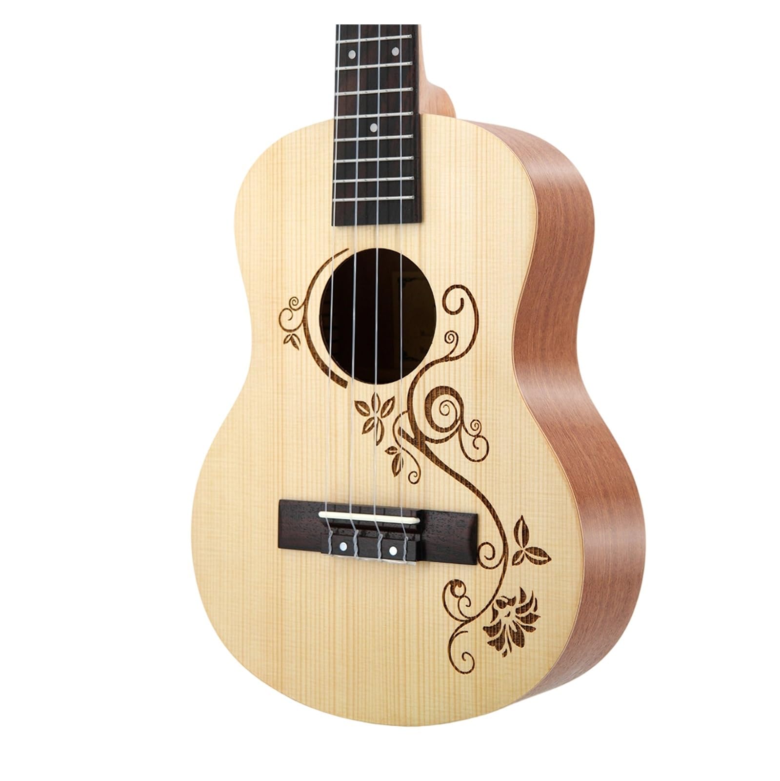 Piccolo Strumento A Corde Per Chitarra A Quattro Corde Con Motivo In Legno Di Abete Rosso Da 26 Pollici Ukulele