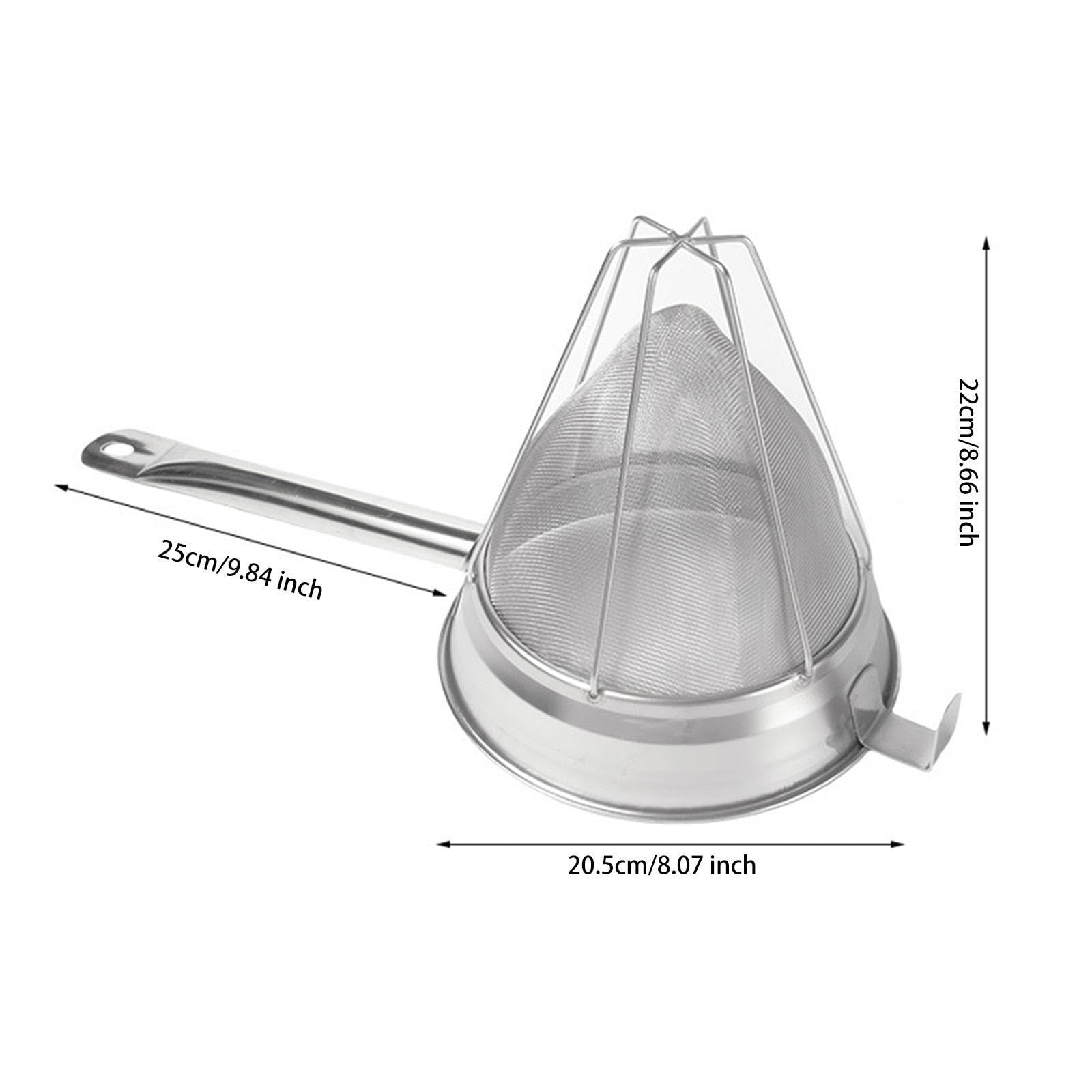 Gralara Tamis Conique avec Base et Support pour filtrage de Farine, 20.5 Cm