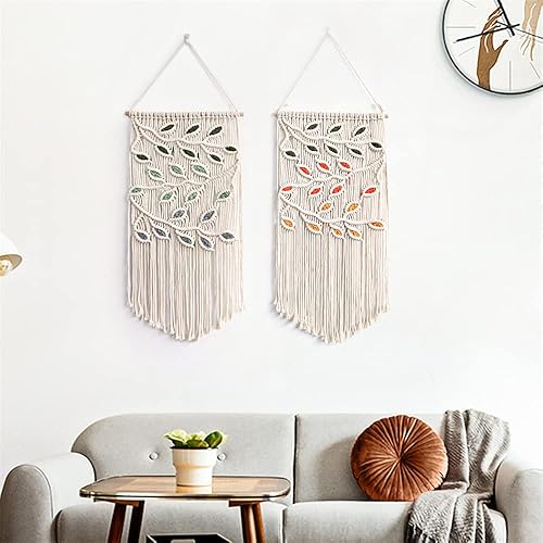 Miniatura 3 de BMIDRUT Tapiz colgante de macramé bohemio tejido a mano, atrapasueños, decoración de pared bohemia para el hogar, decoración de pared para el hogar,