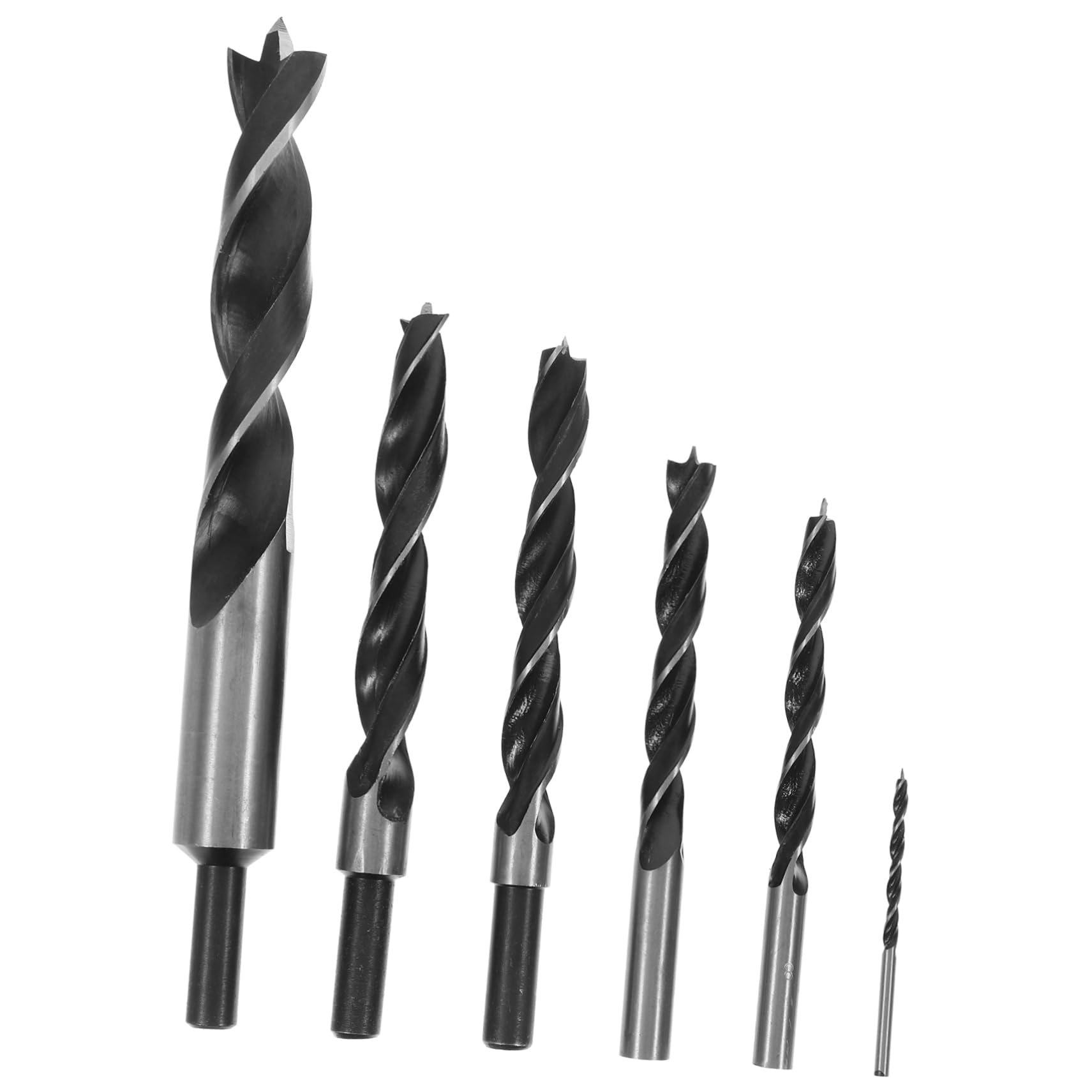 jojofuny 6pcs Multi Size Drill Bits Set Cobalt Drill Bits for Metal Steel Wood Plastic 3/8 Inch 8mm 10mm 12mm 14mm 20mm