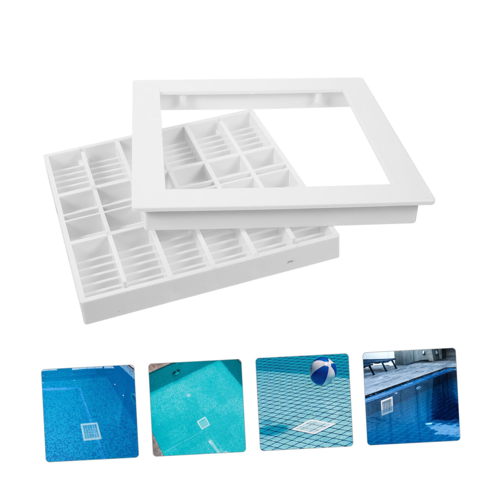 ibasenice Tapa de Desagüe de Piscina Blanco Plástico para Drenaje Principal