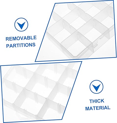 Miniatura 6 de Cabilock Caja de almacenamiento transparente de PP, caja de almacenamiento de cosméticos, organizador de cosas de uñas, contenedor transparente,