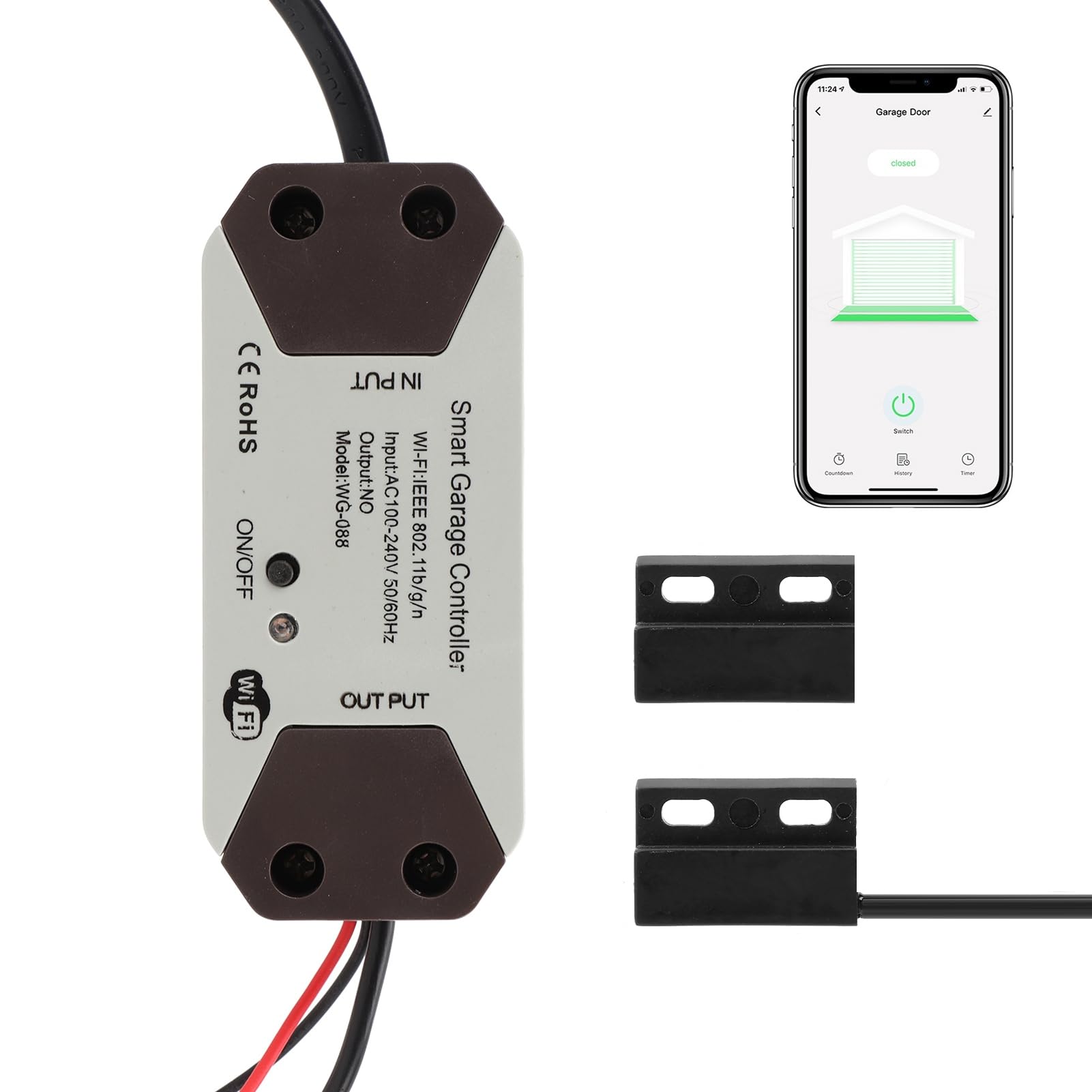 Ouvre-porte de garage intelligent WiFi pour sécuriser et contrôler à distance