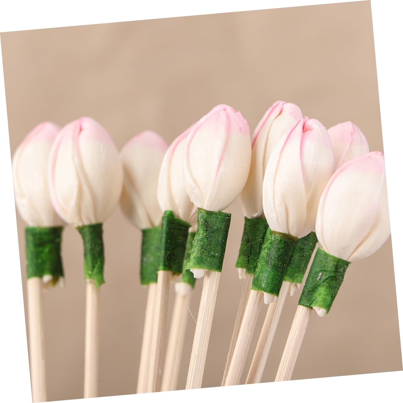 Unomor 10 Pack Rattan Dried Flower Sticks Aroma Diffuser Flower Essential Oil Sticks Natural for Home Decor