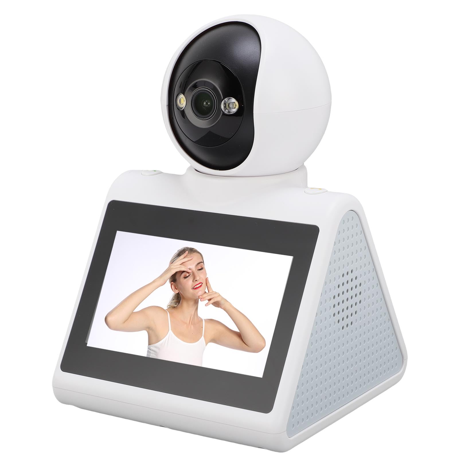 Dwukierunkowa Kamera Wideo, Wewnętrzna Kamera Bezpieczeństwa 1080p z Dużym Ekranem, Jedno Kliknięcie Wideo, Inteligentny Alarm, Elderly/Pet/Baby (64GB)