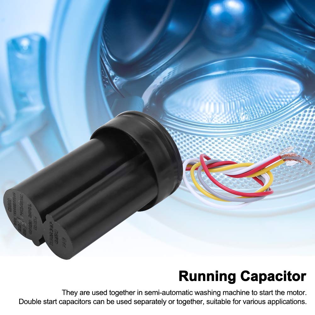 FLEXMAN Start Capacitor, CBB60 Double Washing Machine Operating Capacitor, 5+3UF Motor Run Capacitor