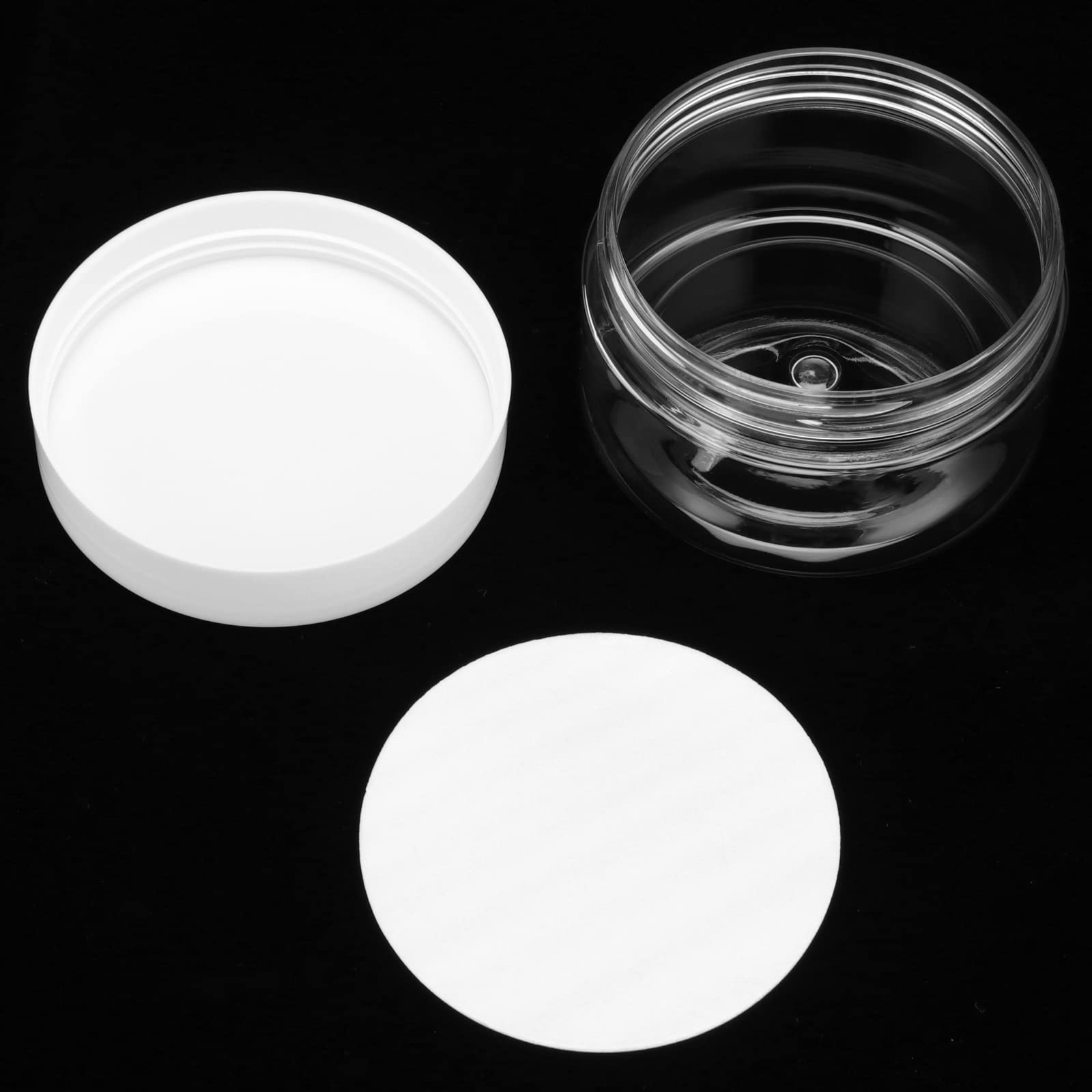 JEUIHAU Confezione da 24 barattoli in plastica trasparente da 250 ml, con coperchio, senza BPA, contenitori vuoti per slime, spezie, artigianato