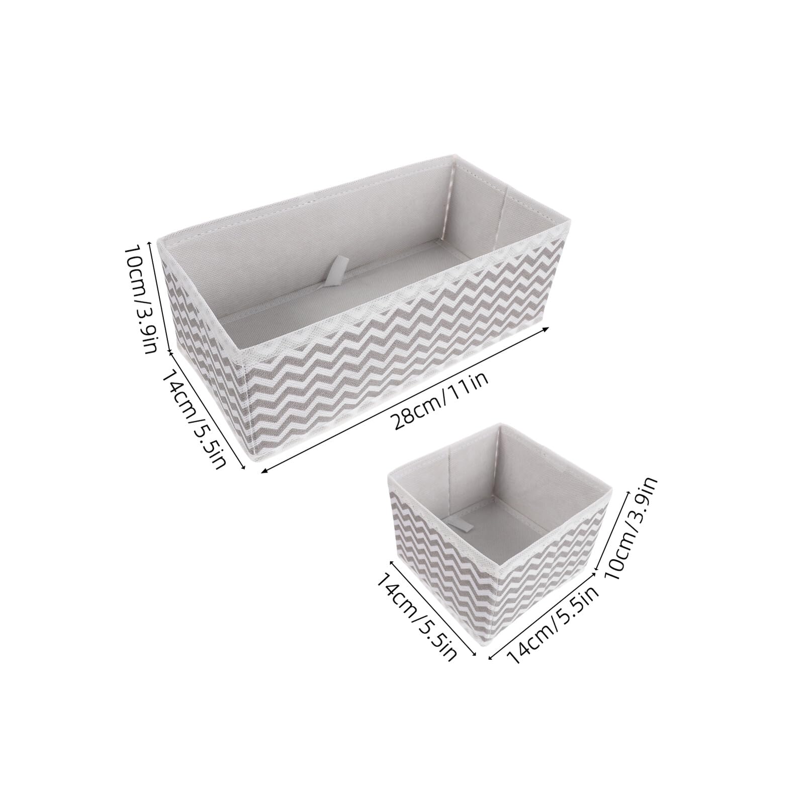 Gatuida Set 12 Pezzi Organizer per Cassetti Non Tessuto Pieghevole Divisori per Biancheria Intima Reggiseni Calzini e Sciarpe Contenitori Salvaspazio per Armadi e Cassetti