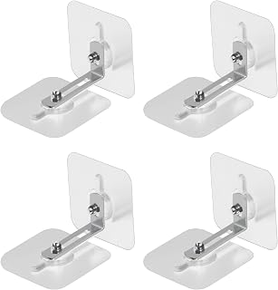 Adhesive Furniture Wall Anchors (4 Pairs), Anti Tip Furniture Straps Kit for Baby Proofing, Secure Bookcase Dresser Shelf Cabinet to Wall for Child Safety