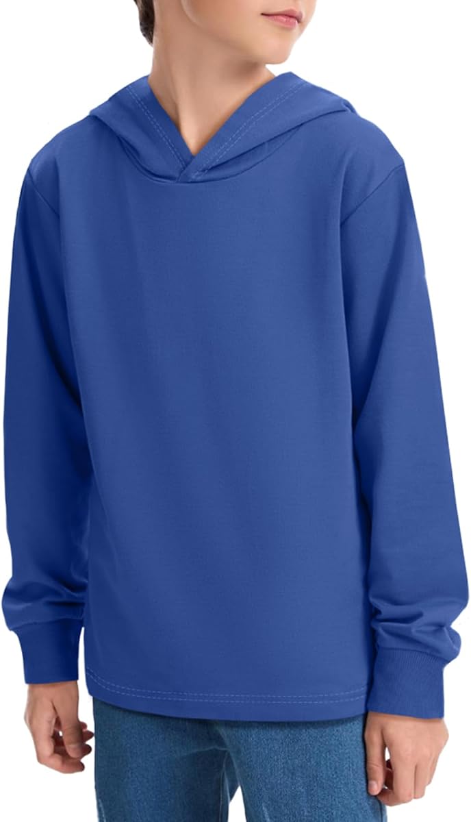 Sudadera con capucha para niños Sudadera holgada y ligera de manga larga 5-14 años | Sudadera con capucha para niños, Ponerse, Moda de moda, Escuela, Color sólido, Suave y cómoda