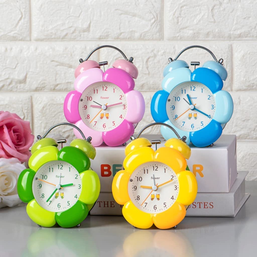 Amazon｜子供のためのかわいい花の形のデジタル目覚まし時計非カチカチ
