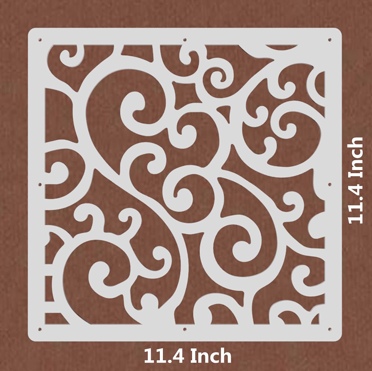 Divisor de habitación colgante blanco, 12 unidades, divisor de habitación de madera y plástico, paneles de panel de división para decoración de habitación con todos los accesorios de 11.4 x 5