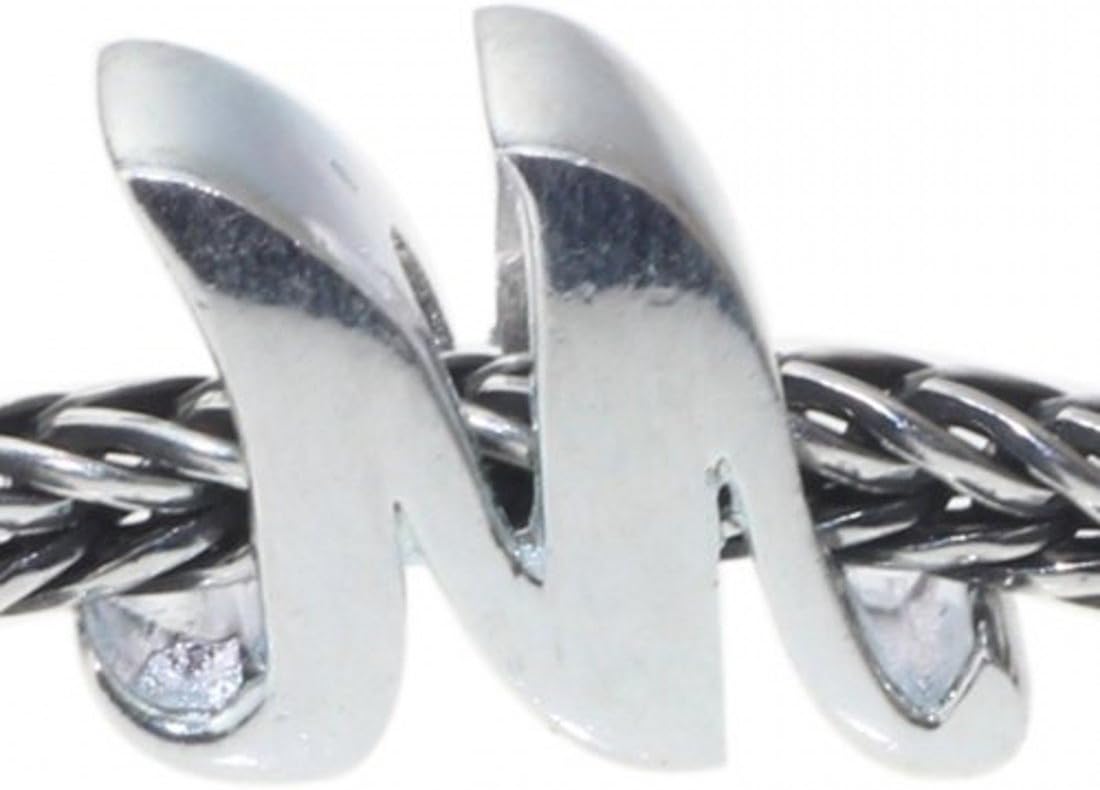 Letter M of Mom .925 Sterling Silver I Love Mom Bead Charm