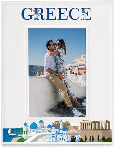 KATE POSH Marco de fotos Grecia, vacaciones familiares en Grecia, boda, compromiso, decoración de Grecia, cumpleaños, ocasión especial (5 x 7