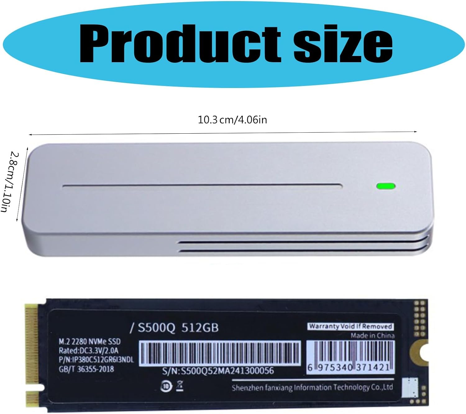 ヒートシンク付き高速 NVMe ソリッド ドライブ 1TB/512GB PCIe 3.0x4 