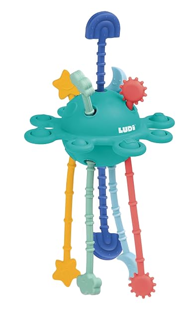 LUDI Zippy Toy - Juguete de estimulación multisensorial - Diferentes texturas - Ergonómico - Material flexible