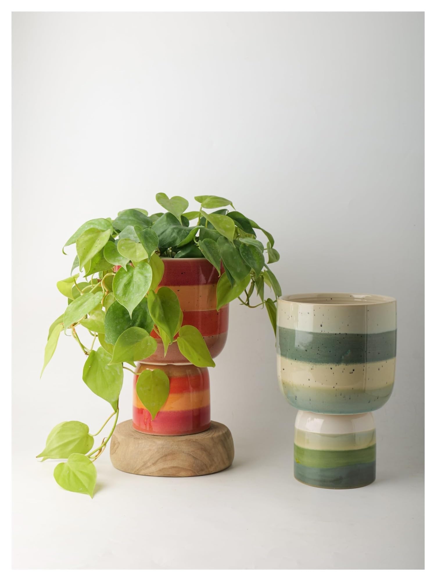 Donice ogrodowe Ceramiczna donica na rośliny z otworem drenażowym Nowoczesna dekoracyjna pomarańczowymi kwiatami soczystą orchideę ozdobne