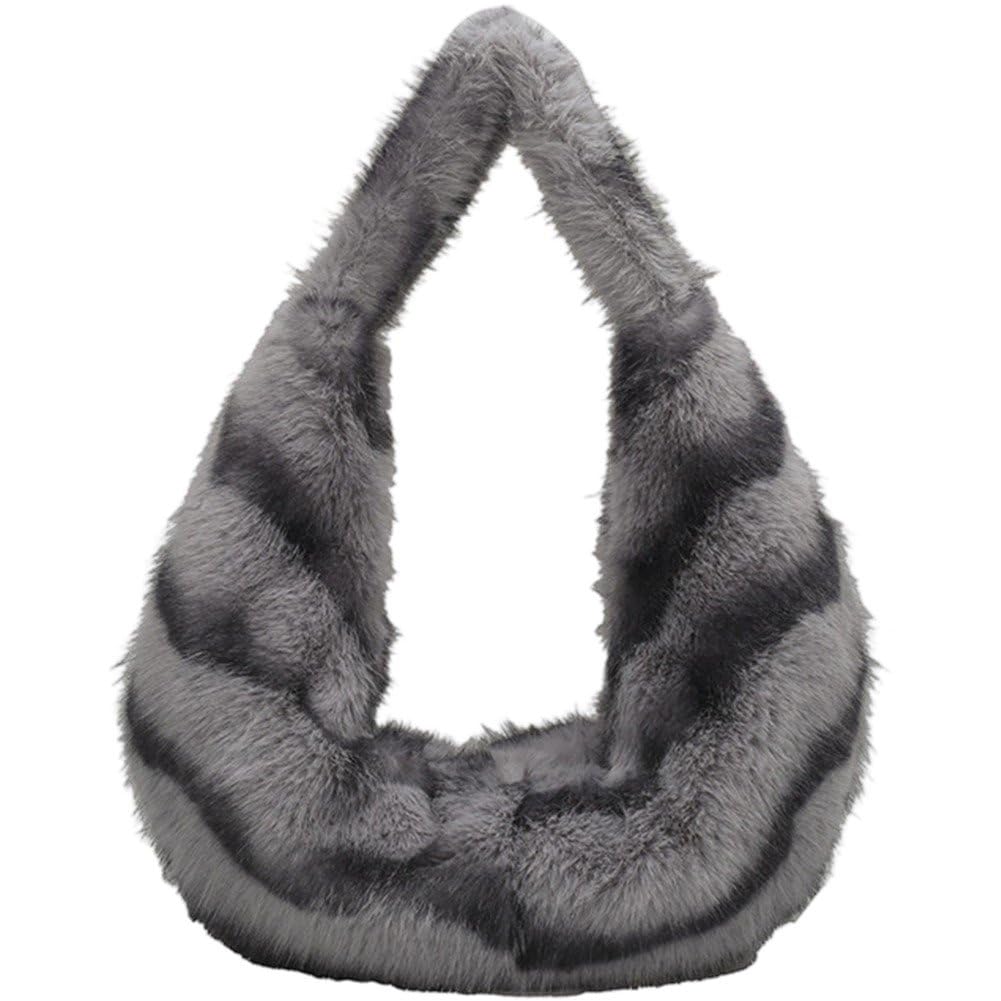 Sac fourre-tout mignon duveteux en fausse fourrure pour le quotidien