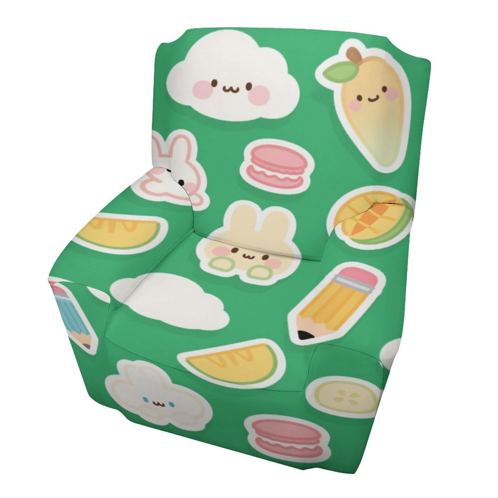 Fekiloot Style Green Bunny Fruit Couch Cover Sofa Cover Sofa Slipcover