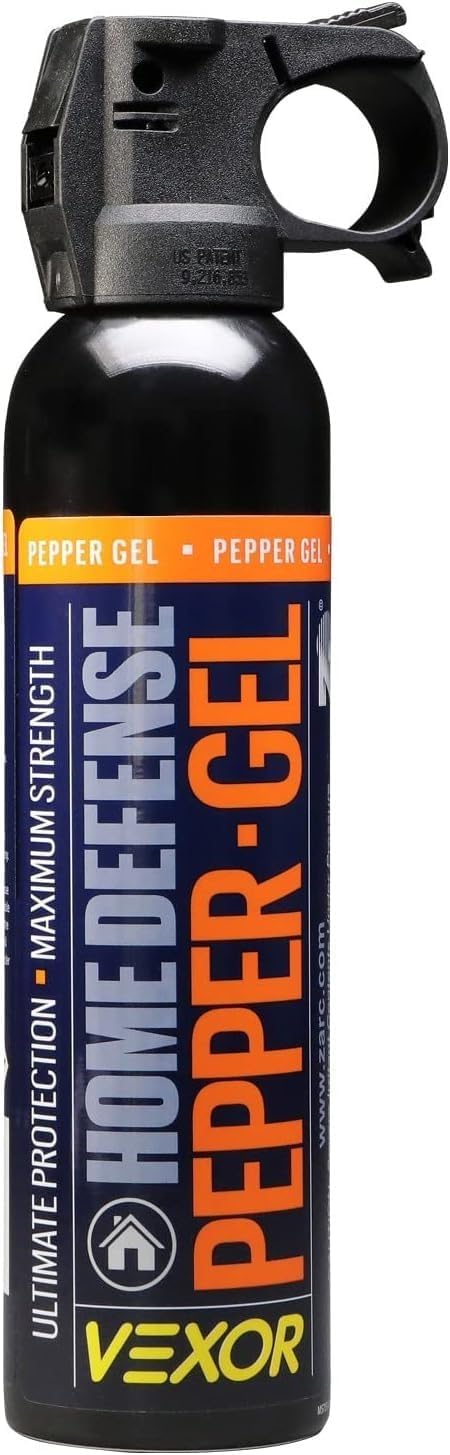 Vexor Home Defense 9.2 oz. Gel Pepper Spray 20-Foot Range for Ultimate Protection from Zarc™