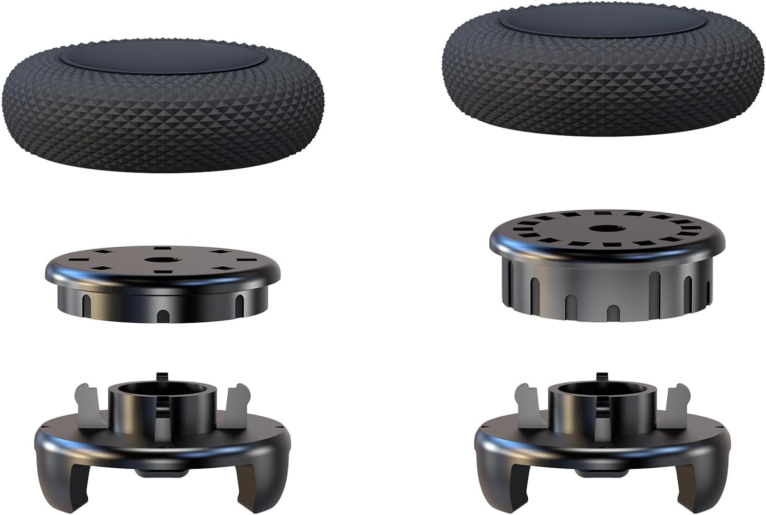 Controller Freaks, Height Adjustable Xbox Thumb Grips, 1 Mid Rise(2 Heights:7-8MM), 1 High Rise(4 Heights:9-10-11-12MM)