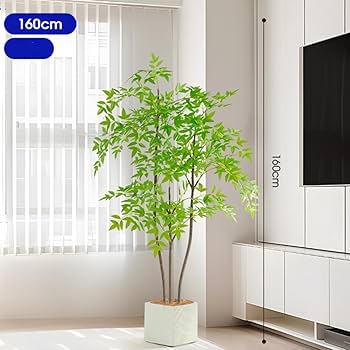 Amazon｜HGJH 観葉植物 フェイクグリーン B150cm 人工観葉植物