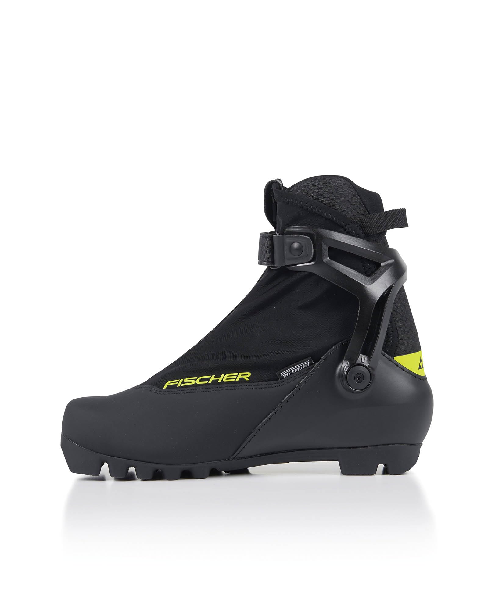 Fischer RC3 Combi Mens Cross Country Race Ski Boots, Black/Yellow, 43