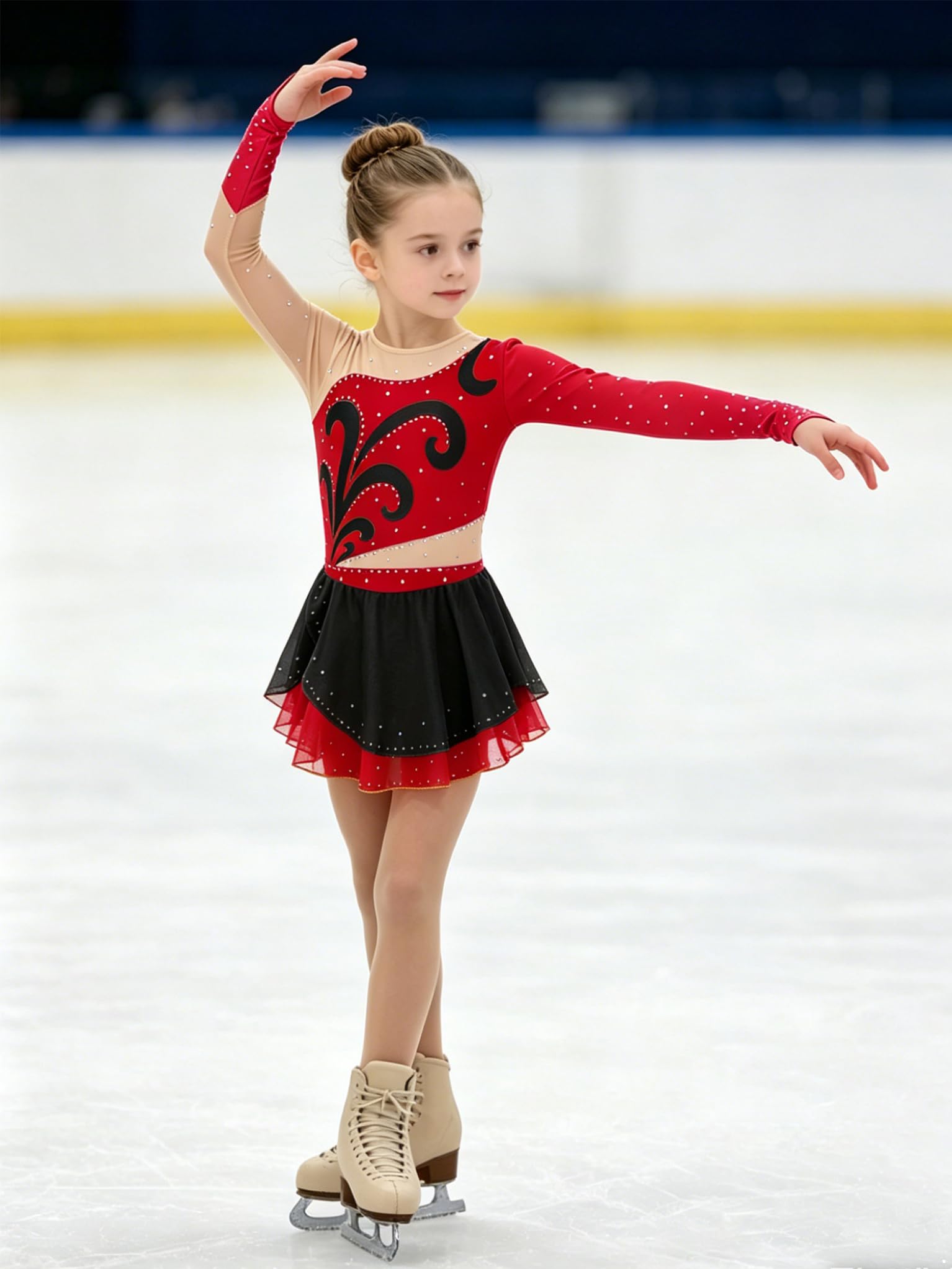 TTAO Bambina Vestito da Pattinaggio Ballo per per Ragazze Danza Ballerina