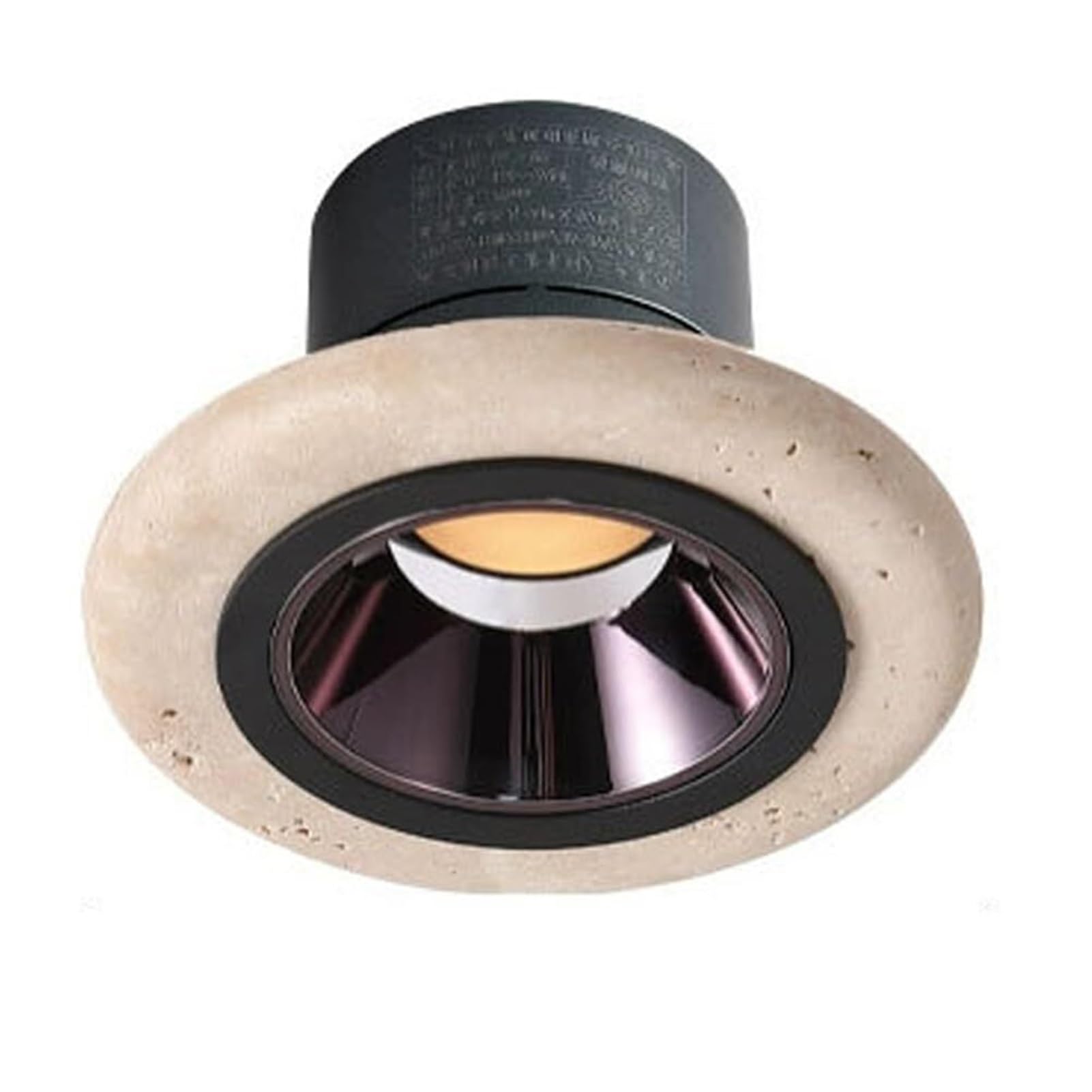 Downlight Recessed Lighting Baffle Trim 12W Anti Glare Cob Spotlights Dimmable 3000K to 6000K Selectable Round Aluminum